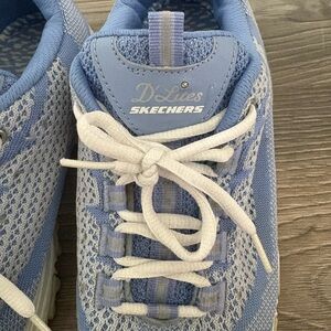 Skechers D'Lites Blue and White Sneakers